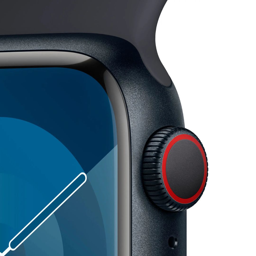 Apple Watch Series 9 (GPS + Cellular) 41mm Aluminum Case with Midnight Sport Band - S/M - MRHR3LL/A