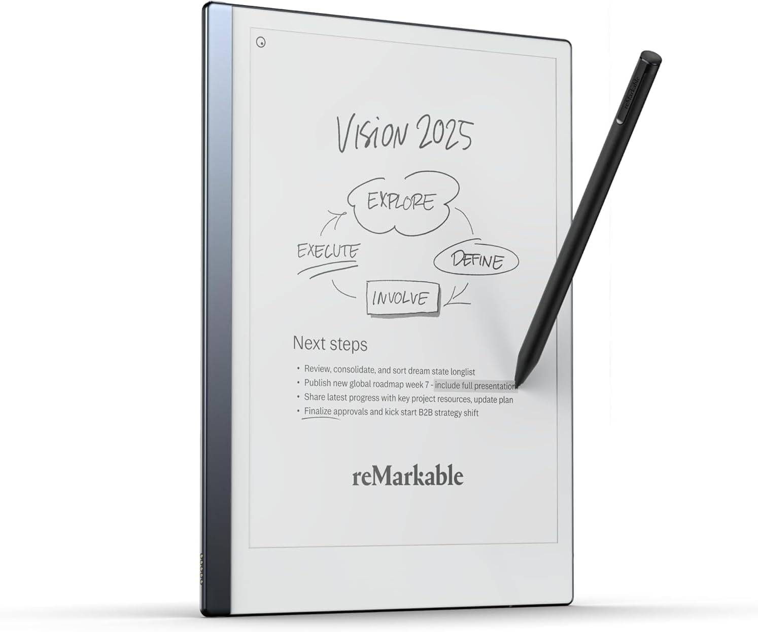 reMarkable 2 - 10.3 Paper Tablet with Black Marker Plus + Sepia Brown Type Folio Keyboard Case