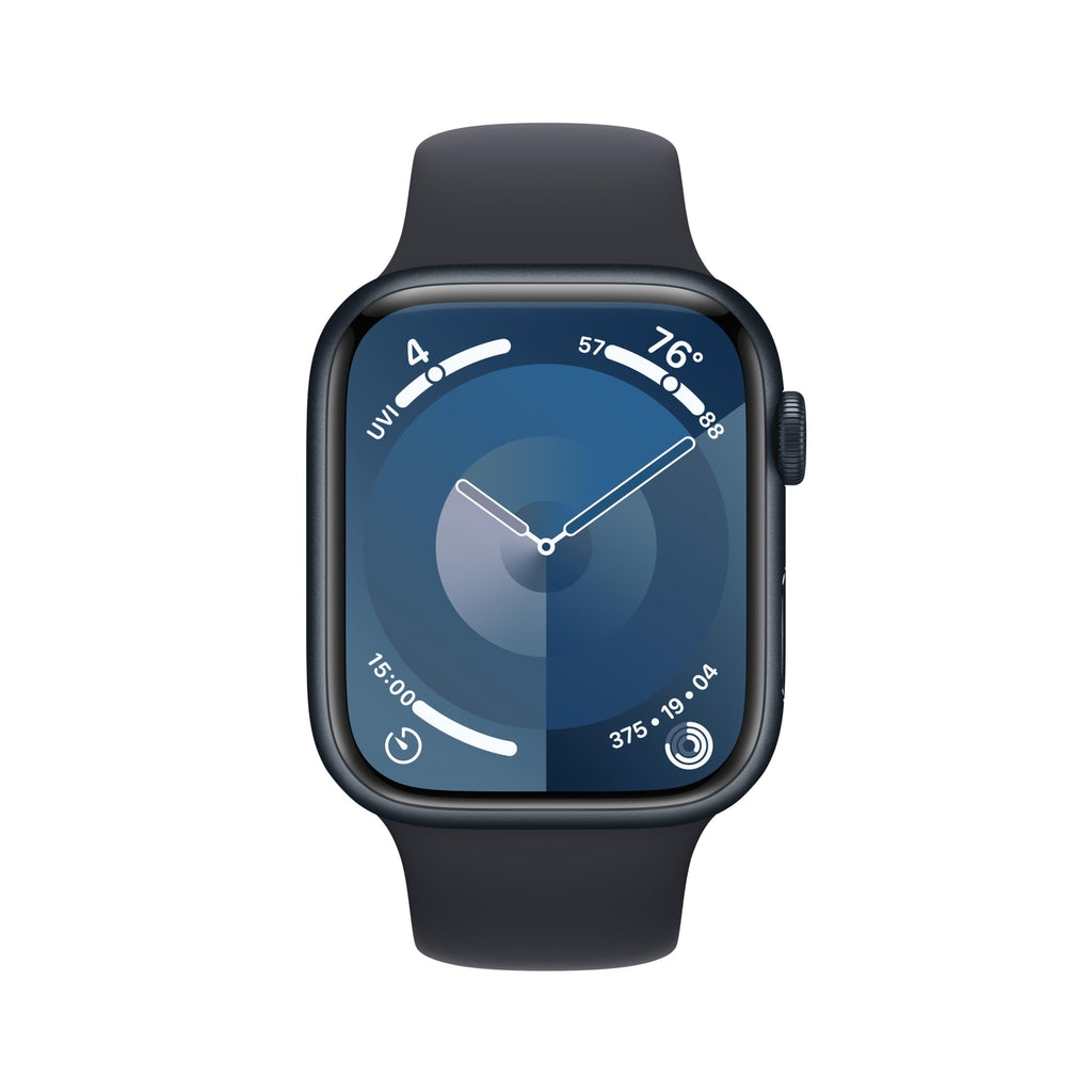 Apple Watch Series 9 - 45mm  (GPS + Cellular) Smartwatch with Midnight Aluminum Case with Midnight Sport Band - S/M - MRMC3LL/A