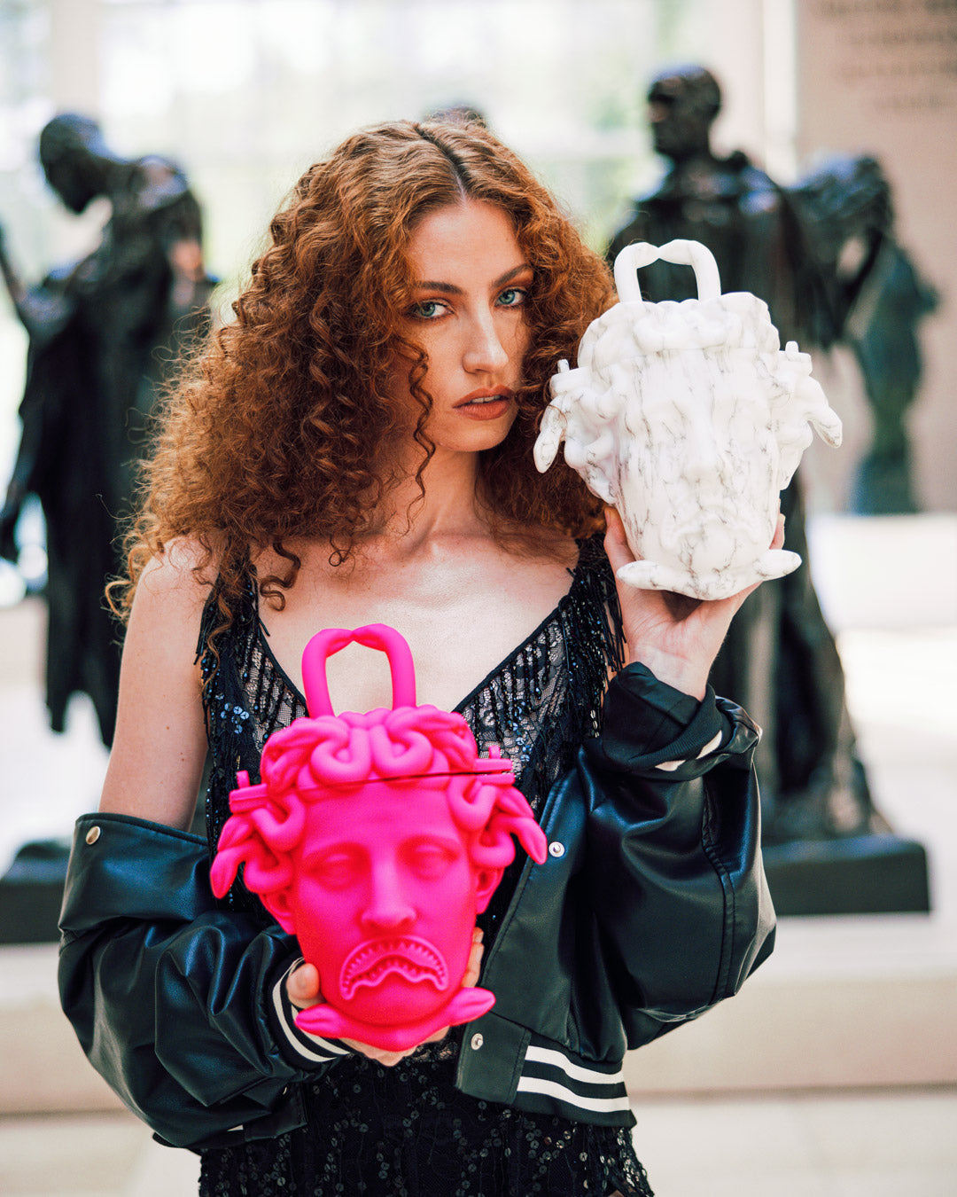 THE MET CANOVA MEDUSA HANDBAG (MARBLE)