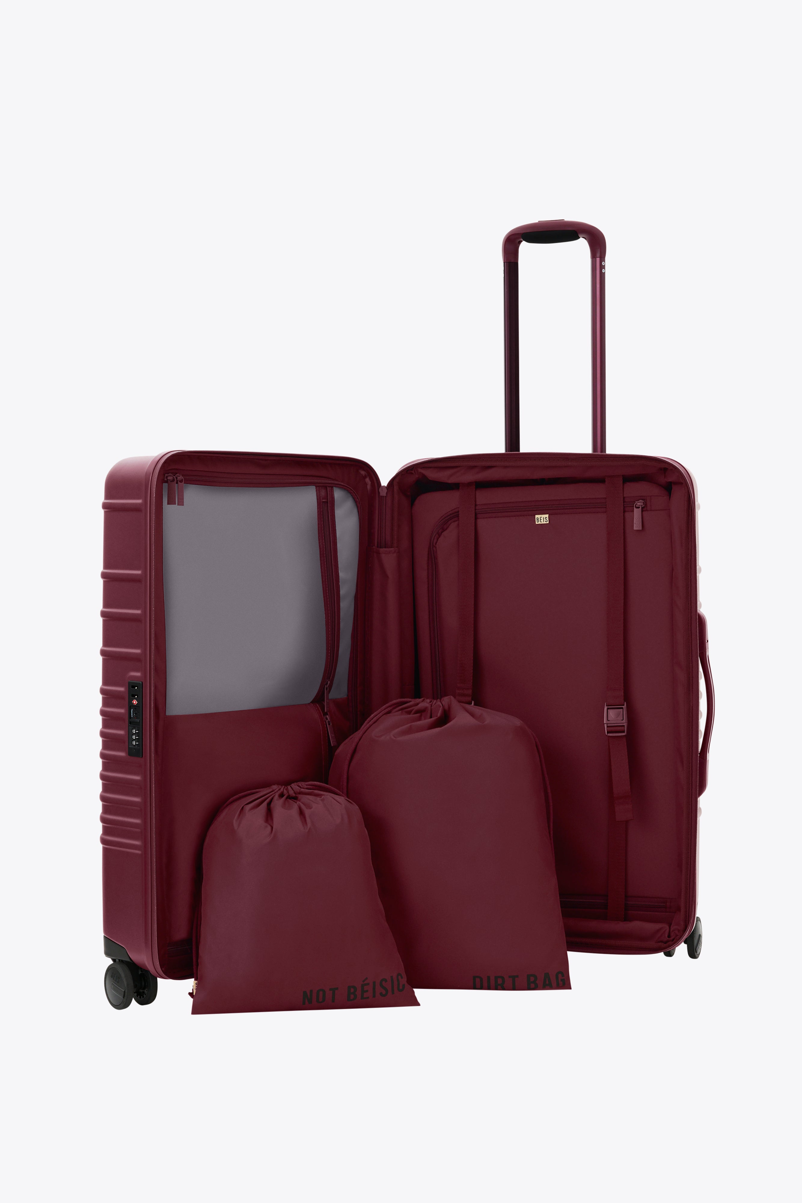 The Medium Check-In Roller in Burgundy