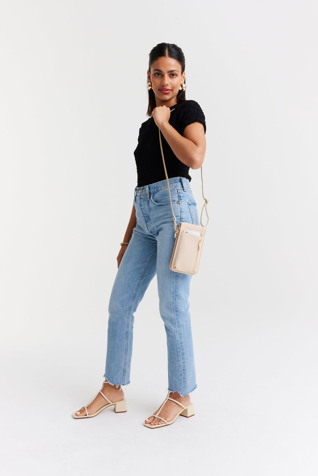 The ID Crossbody Bag in Beige
