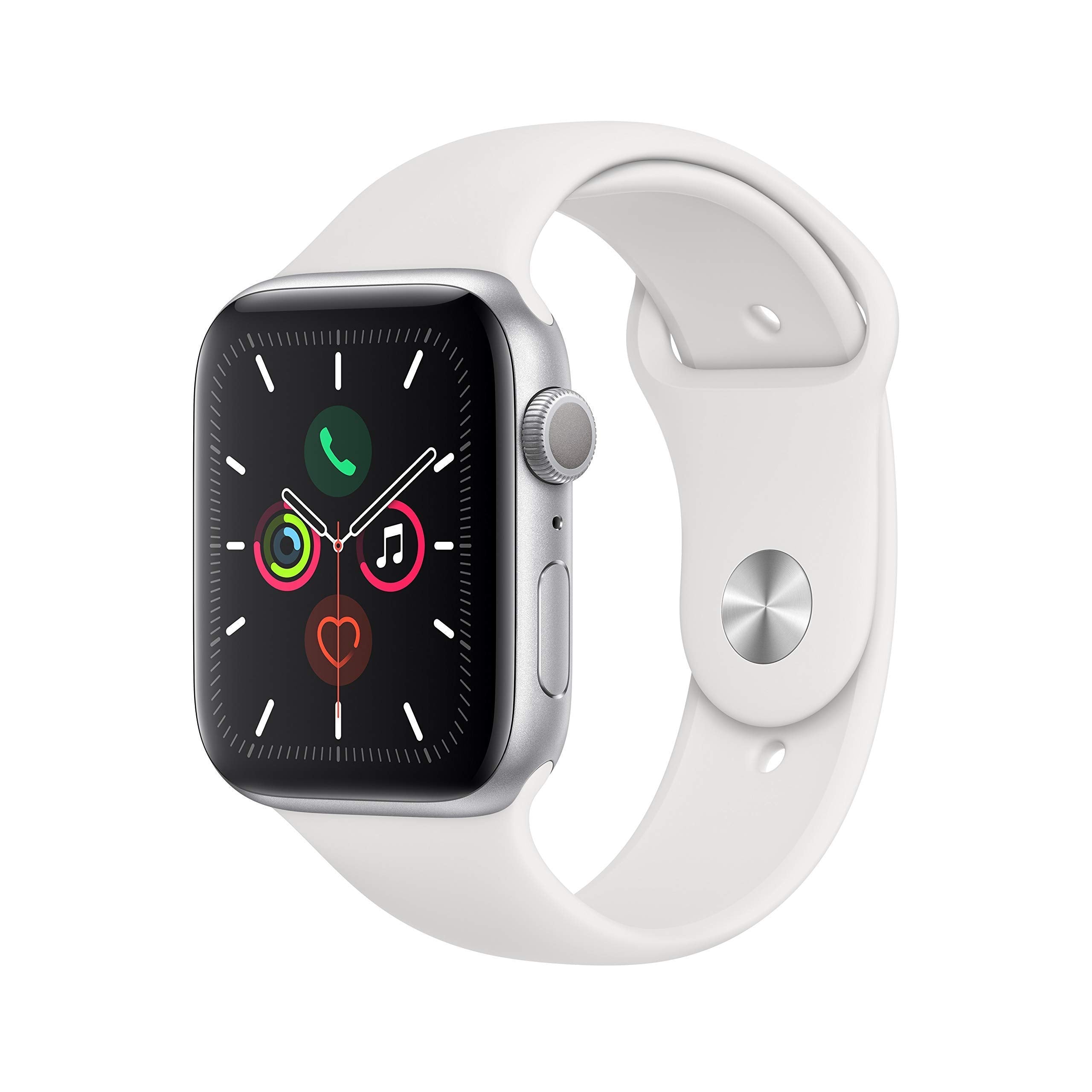 Apple Watch Series 5 44mm Silver Aluminum White Sp Band GPS - MWVD2LL/A