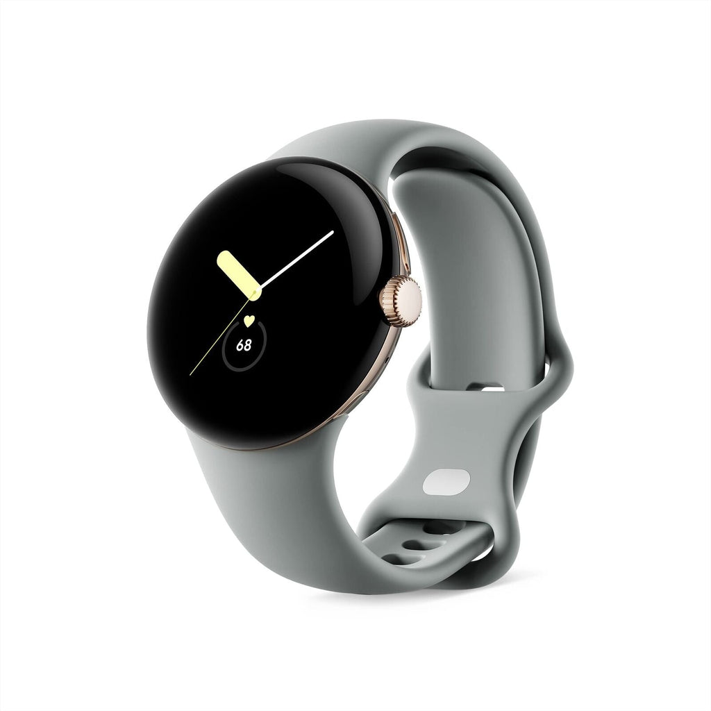 Google Pixel Watch Gold Stainless Steel Smartwatch 41mm with Hazel Active Band - Wi-Fi/Bluetooth - GA04123